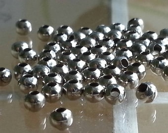 100 spacer seperators, Platinum 3.2 mm, hole 1.2 mm