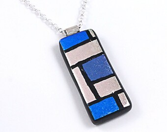 Dichroic Glass Necklace - Funky Jewellery