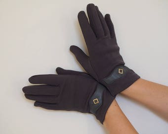 Gloves women // Grey gloves // Vintage gloves // Winter gloves // Driving gloves // Dark grey gloves // One size gloves // Ladies gloves