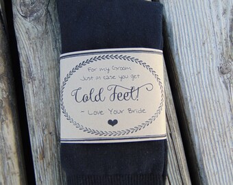 groom gift - In case you get cold feet socks (craft wrapper)