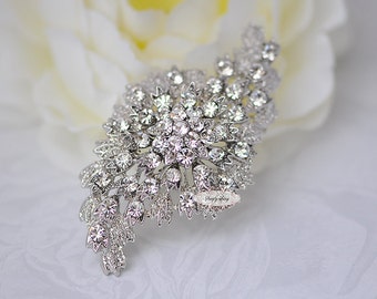 Rhinestone Brooch - Flatback Embellishment - Rhinestone Broach - Brooch Bouquet Supply - Supply - Wedding Jewelry Supply - RD189