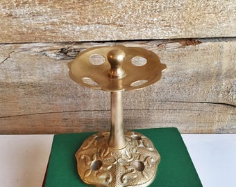 Brass toothbrush holder. Decorative bathroom decor toothbrush stand.