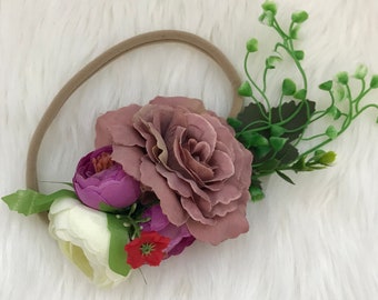 Newborn/infant floral headpiece