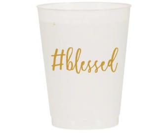 Friendsgiving Cups "#blessed" Thanksgiving Decor (12)