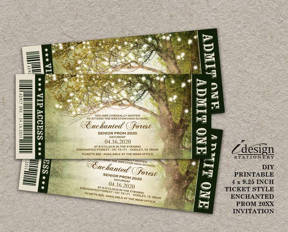 Enchanted Forest Themed Wedding Invitations 2