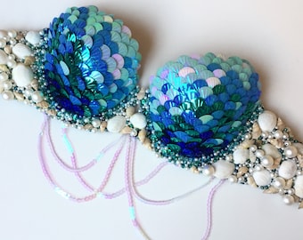 Sequin Mermaid Top - Completely Embellished