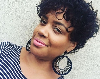 Hoop Earrings/Jewelry/Hoops/Crochet Hoops/Earrings/Crochet Earrings/Gifts for Her