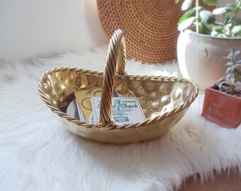 Vintage Basket Brass