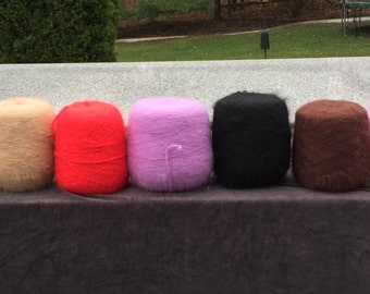 Large Cones of 100% French Angora Yarn