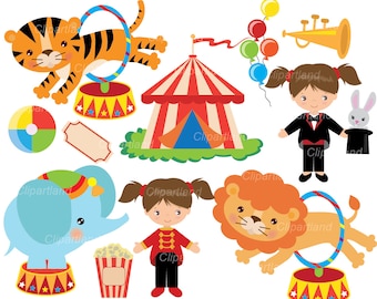 INSTANT Download. Circus clip art. Ccirc_30. Personal and commercial use.