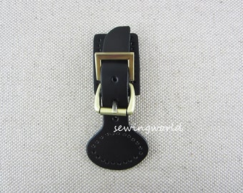 Black Real Leather Bag Purse Maganetic Closure