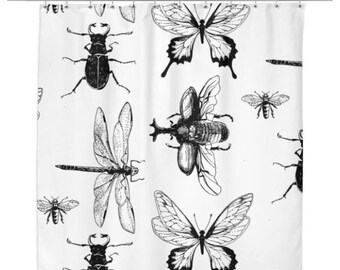 Insect Bug Creepy Crawler Shower Curtain