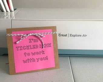 Tickled Pink greeting card