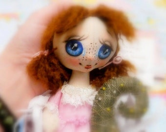 Art Collectibles nursery decor handmade rag doll personalized stuffed toy collectible doll