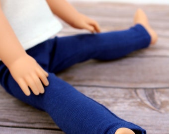 SAMPLE SALE - Fits like Wellie Wishers Doll Clothes - Leggings in Royal Blue