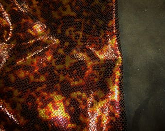 Leather 12"x12" Tortoise Shell Cognac and Light Green On OLIVE Cowhide 2.5-3 oz / 1-1.2 mm PeggySueAlso™ Limited