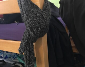 Speckled Black Handmade Scarf