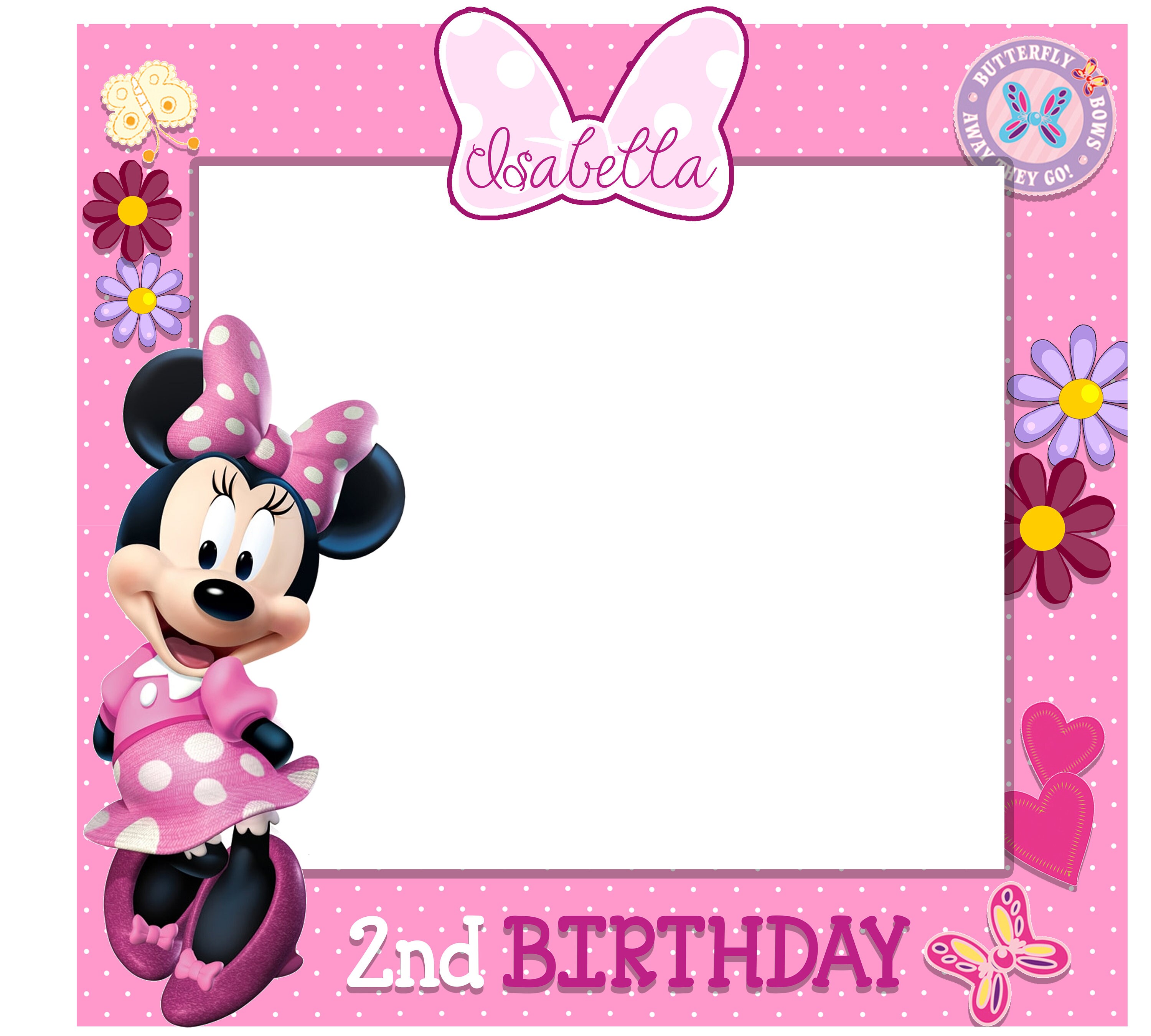 Minnie Mouse Birthday Frames Minnie Mouse Photo booth