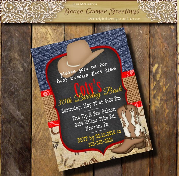 cowboy invitations