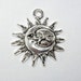 BULK 5 PC Sun and Moon Face Charm - Silver Sun Moon Charm - Moon Sun Charm (SP0084672)