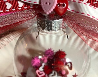 Valentine Button/Confetti Ornament