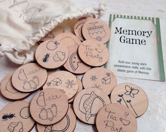 Wooden Memory Game - Tea Time Edition