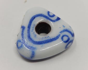 Old China Porcelain Beads 2.5 cm Diameter, Free Shipping!