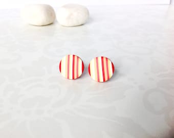 Polymer clay earrings ,Stud earrings , Everyday earrings , Modern earrings, Small earrings, Contemporary jewelry