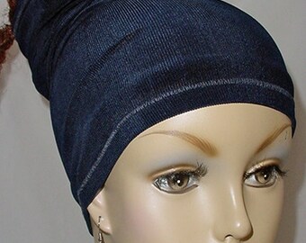Headband-Tube-Dreadlocks-Locs- Head Wrap - Natural Hair Accessories-nAvy-BLuE - Headwrap -