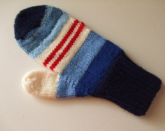 Hand Knit Mittens - Patriotic - for Ladies/Teens