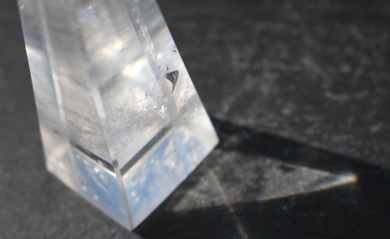 Clear Quartz Obelisk, Milky Quartz Obelisk, Polished Quartz Crystal, Crystal Obelisk, Crystal Polished Point, Standing Crystal, Crystal Grid