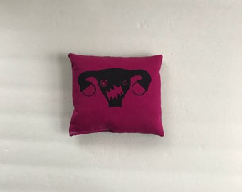 Travel-size Angry Uterus microwaveable heating pad