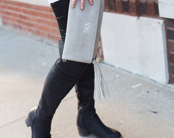 Monogrammed Clutch | Crossbody Clutch | Vegan Leather Clutch | Birthday Gift for Her | Bridesmaid Gift | Charlotte