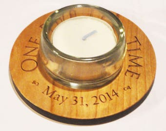 One Day At A Time Customized Candleholder
