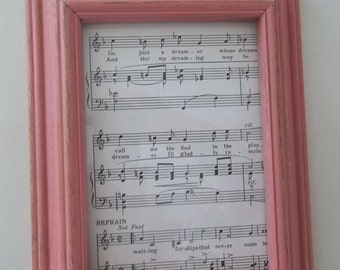 Painted Picture Frame, 5 x 7 Photo Frame, Annie Sloan Chalk Paint Scandinavian Pink
