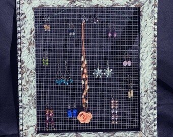 Floral Patchwork Earring Holder