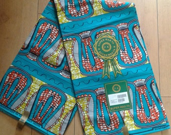 Fabric Super wax/Fabric super wax, 100% cotton, sold by 20 dollar CA 1 yard (90 cm * 120 cm) available in 6 yards (quantity 6)