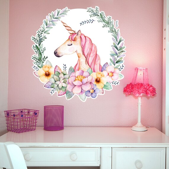Unicorn Wall Decal Unicorn Nursery Decor Unicorn Wall Art