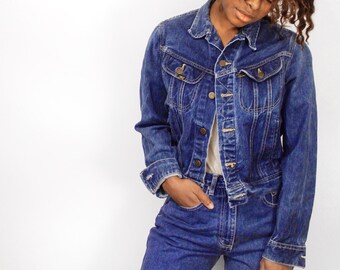 Vintage Ms. Lee Oversized Denim Trucker Jacket Size Small