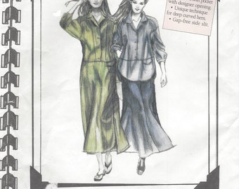 Farewell to Arms Womens Tunic or Shirtdress and Skirt The Cutting Line Design Sewing Pattern 42201 Size XS S M L XL Bust 30 to 48 FF