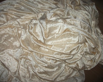 Sparkling Glitter Polka Dots Slinky fabric Polyester Nylon Vintage Stunning Glitz Glamour Cream tricot stretch 3.75 yards 64" Dress Sew Doll