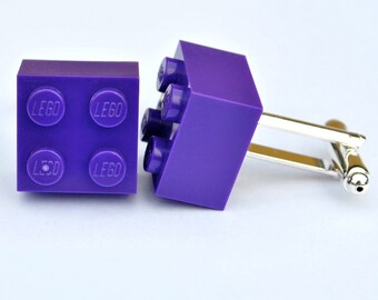 LEGO Brick Cufflinks - PURPLE