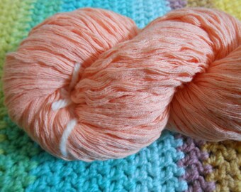 Peach - 100% Cotton - 512 yards - Worsted weight - Recycled, Reclaimed, Upcycled