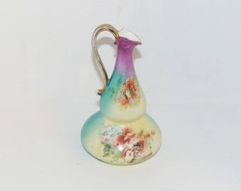 Antique Fine China Jug Floral - 1291