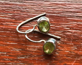 Sterling and Citrine drop earrings
