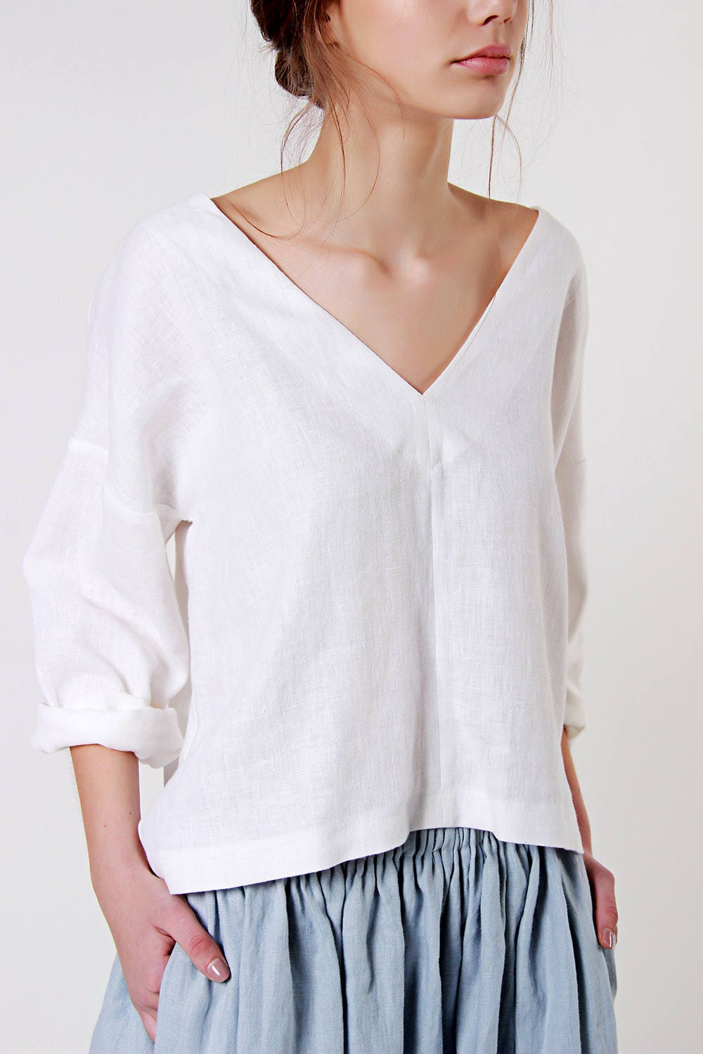 linen blouse material