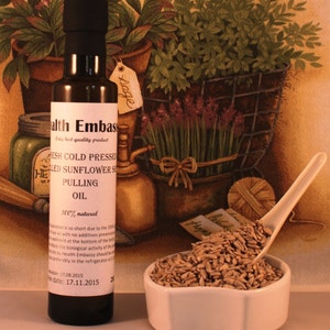 Fresh Cold Pressed Shelled Sunflower Seed Pulling Oil 250ml - Health Embassy - Organic