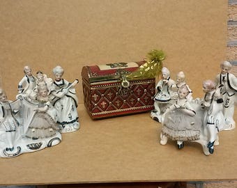 Porcelain figurines musician