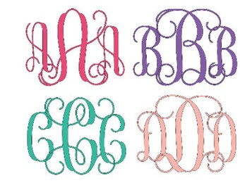 SVG Script Interlocking Monogram Font, SVG Script Cursive font, Monogram for SVG only instant download design