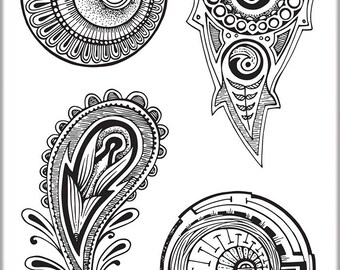 Circles and Drops- Clear Polymer Stamps